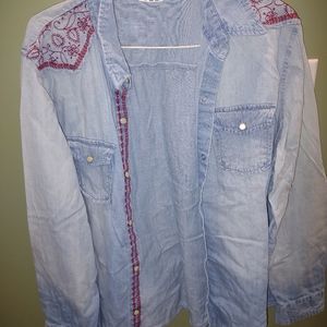 Denim button up shirt